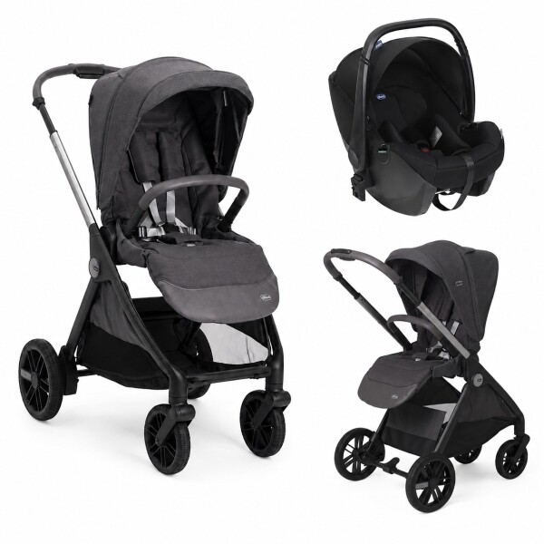 TRAVEL SYSTEM CHICCO BELLAGIO 2.0 + KORY ESSENTIAL I-SIZE BLACK SATIN