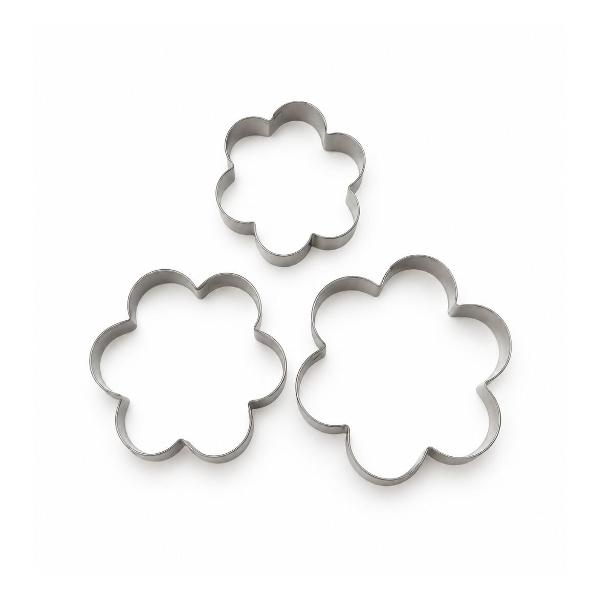 Set de 3 moldes de galleta flor 