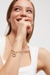 PULSERA DE ESLABONES GRANDES BAÑADA EN ORO 18K Pulsera