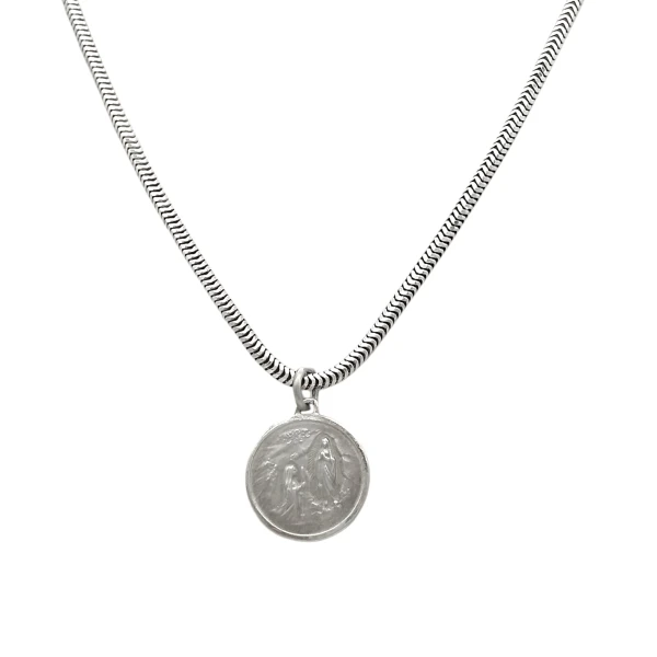 Dije Virgen de Lourdes-Plata 925-Sin Piedra-CP3063 sinpiedra