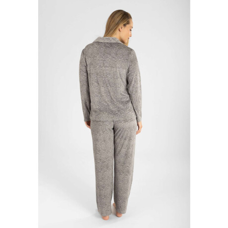 Pijama americano ribb velour Gris