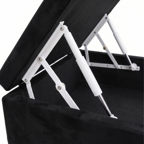 Base Box Baul para Sommier Colchon - Estructura Madera Maciza - Negro 78 x 188 x 35 cm