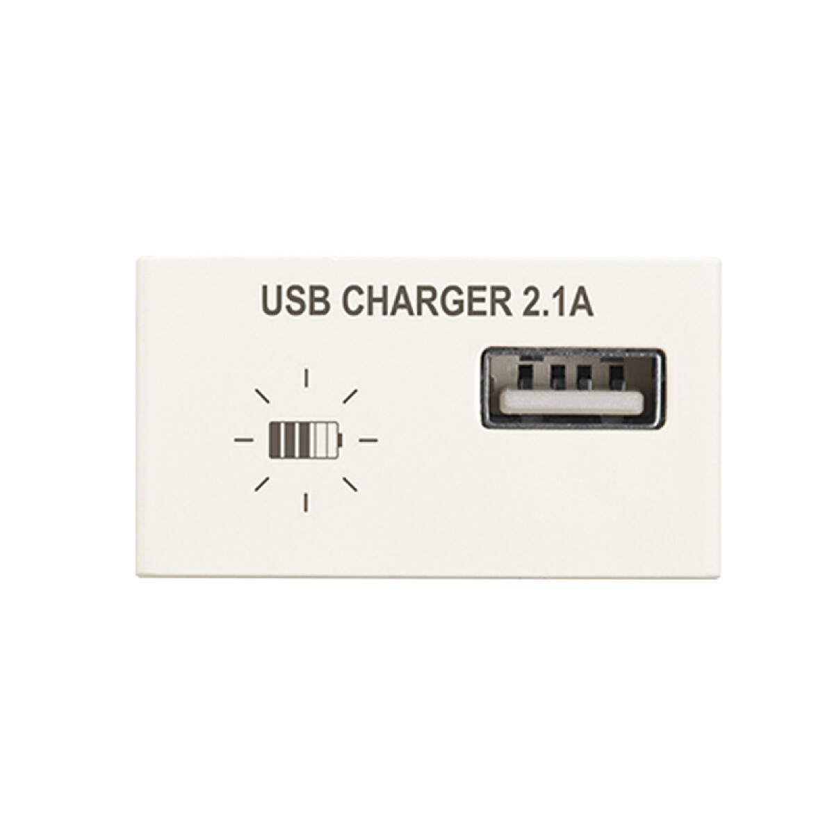 Módulo cargador USB 2,1A - Presta marfil - C51624 