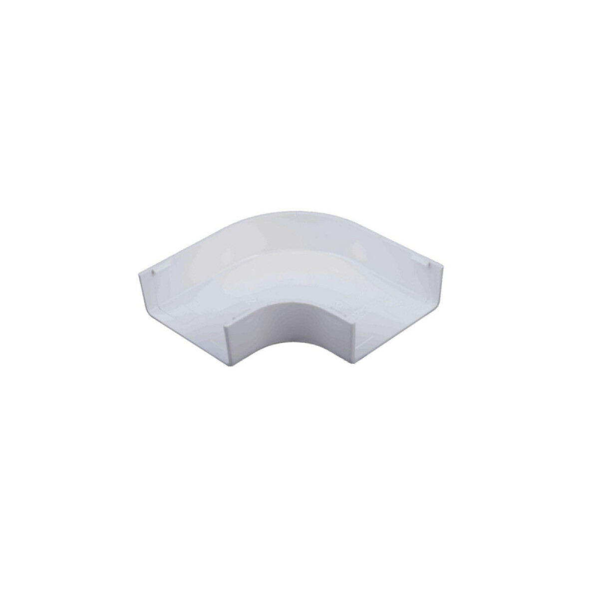 Codo plástico plano 90° 20x12mm blanco - DX0412 
