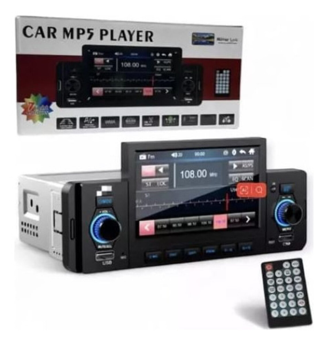 Radio Para Auto Con Pantalla Tactil Mp5 y Control Remoto 