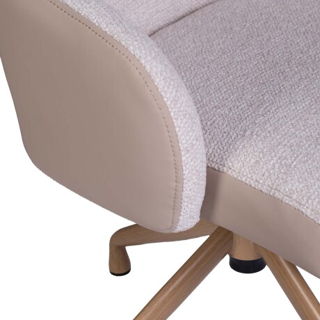 SILLA DE OFICINA GERENCIAL TELA-Y-METAL NATURAL-BEIGE MINERVA
