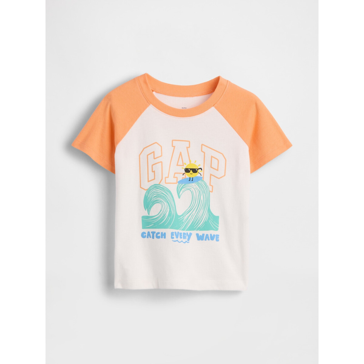 V-FRCH SS LOGO GRPH RAGLAN T - ICY ORANGE V2 