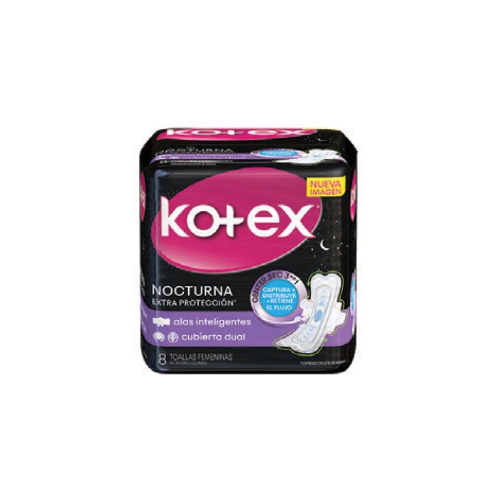 KOTEX TOALLA DUAL NOCTURNA EVOLUTION PAQ única