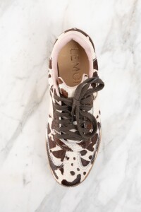 Zapatilla Pelo Vaca Marrón