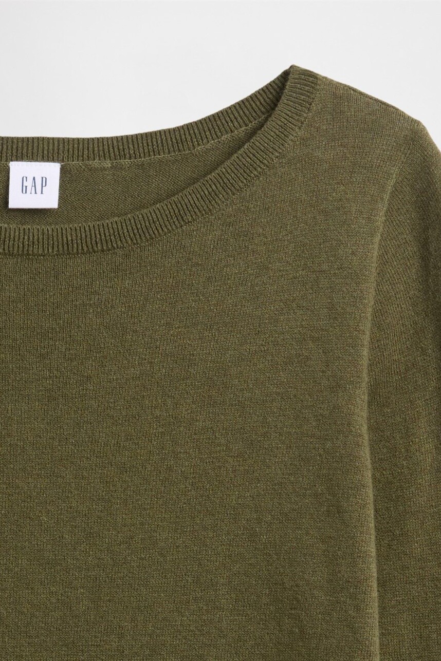 Buzo Bella Cuello Bote Mujer Army Jacket Green