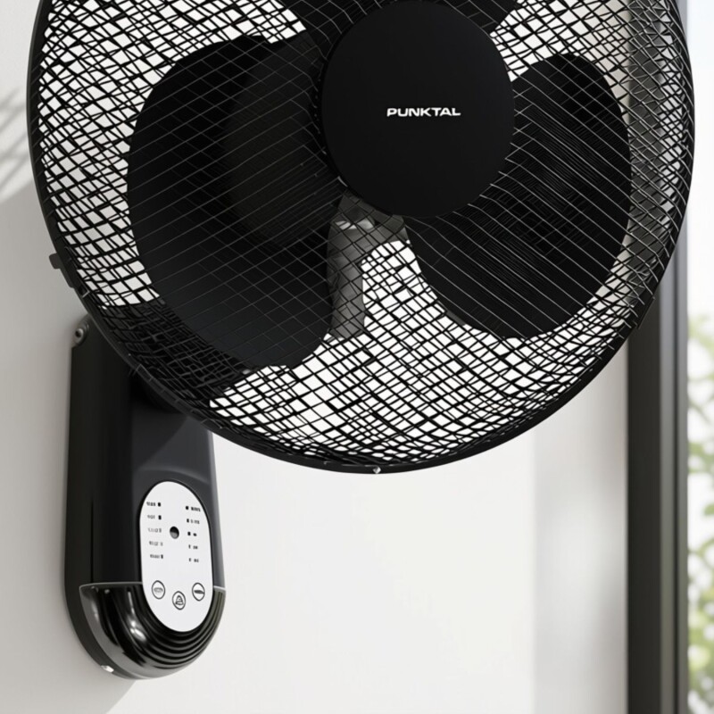 Ventilador de Pared Punktal con 5 Aspas 40cm con control Ventilador de Pared Punktal con 5 Aspas 40cm con control