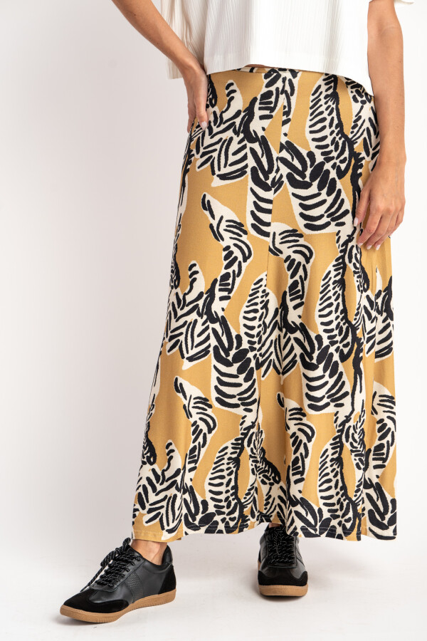 Falda Print Camel