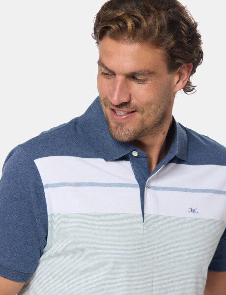 POLO JERSEY RAYADA Azul