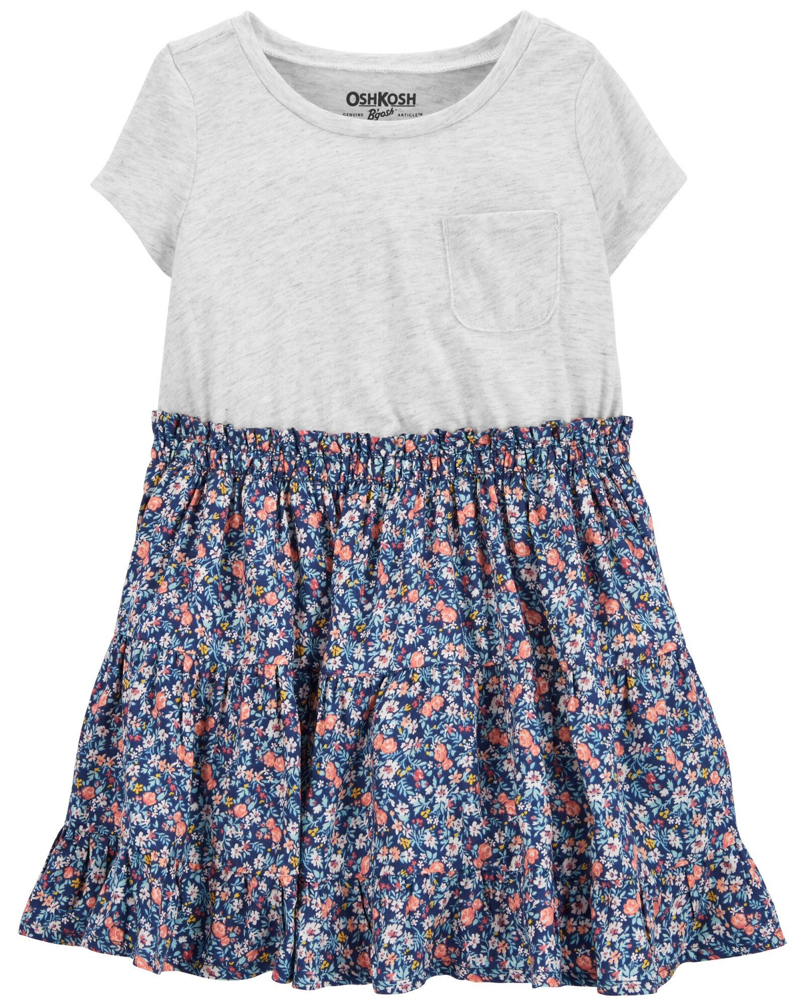 Vestido de jersey con falda escalonada 0