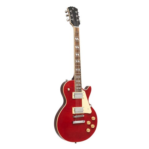 Guitarra eléctrica Stagg SELDLXWRED LP flam maple Guitarra eléctrica Stagg SELDLXWRED LP flam maple