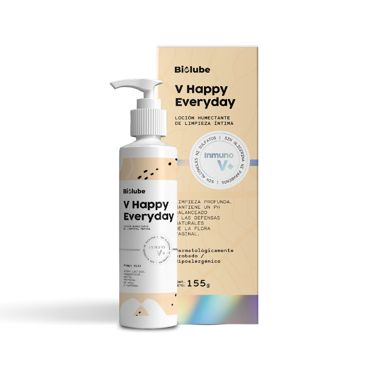 Locion de Limpieza Biolube Íntima V Happy 155g 