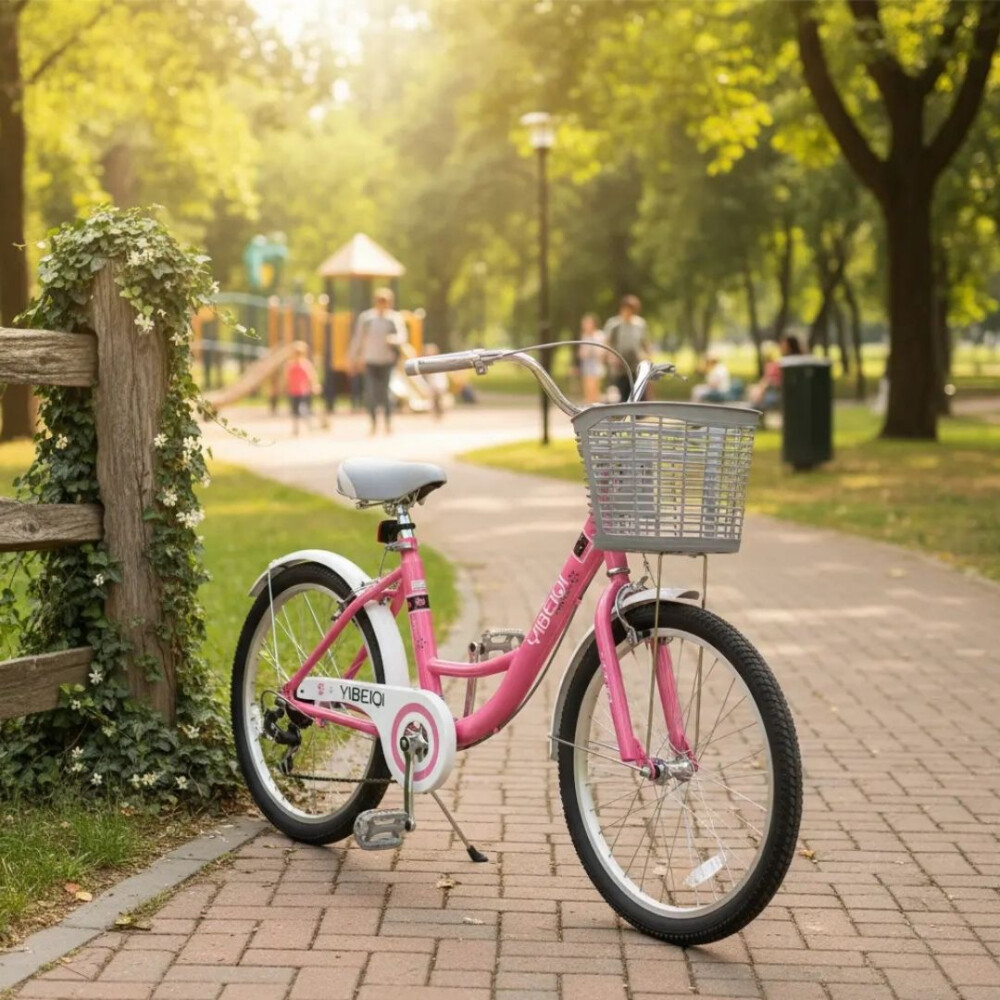 Bicicleta Rodado 20 Con Canasto Y Parrilla FUCSIA