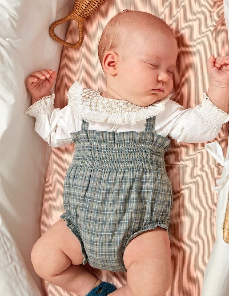 Camisa Body Con Cuello - Blanco Roto 