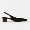 Stiletto Marga en cuero nobuk Negro