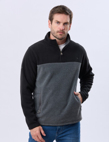 BUZO POLAR BICOLOR Negro