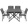 JGO JARDIN C/MESA CUAD NEGRO 5PZAS Unica