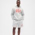 V-DIS DISNEY X GAP SHORT HEATHER GREY