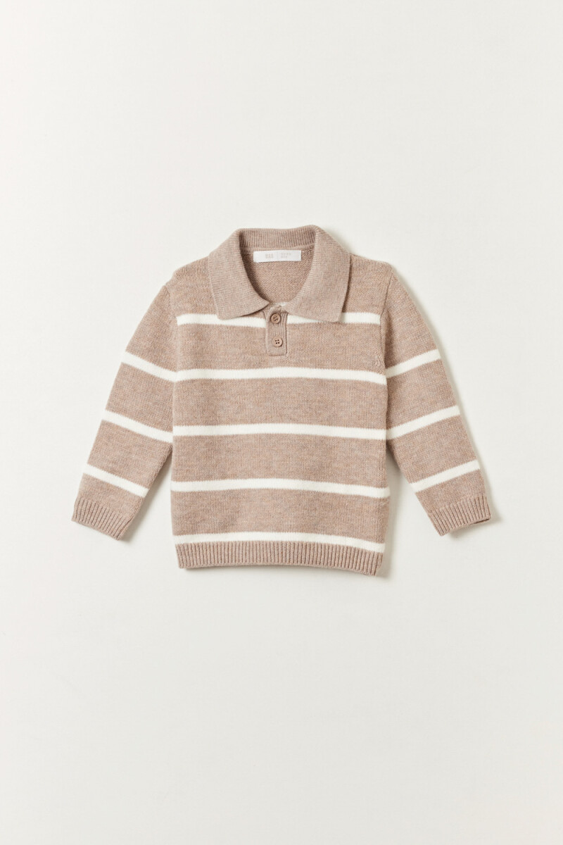 Buzo punto cuello polo - Vison 