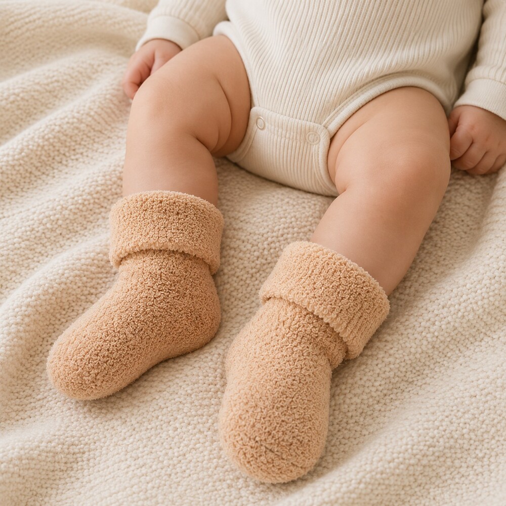 Set x3 medias 0 a 6 meses little & loved beige