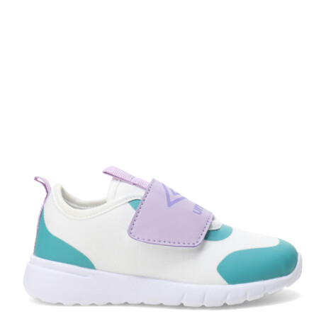 Championes Infantiles Umbro Pump Infantil Blanco - Verde - Violeta