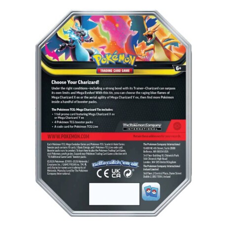 Pokémon Tin (Lata) - Mega Charizard Y ex [Inglés] Pokémon Tin (Lata) - Mega Charizard Y ex [Inglés]