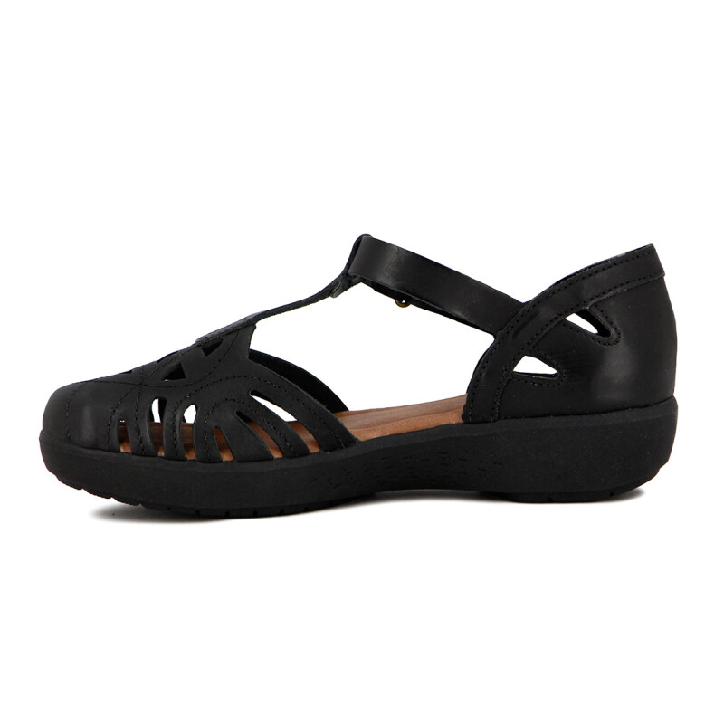 Country Sandalia Casual C/puntera Y Pulsera Negro