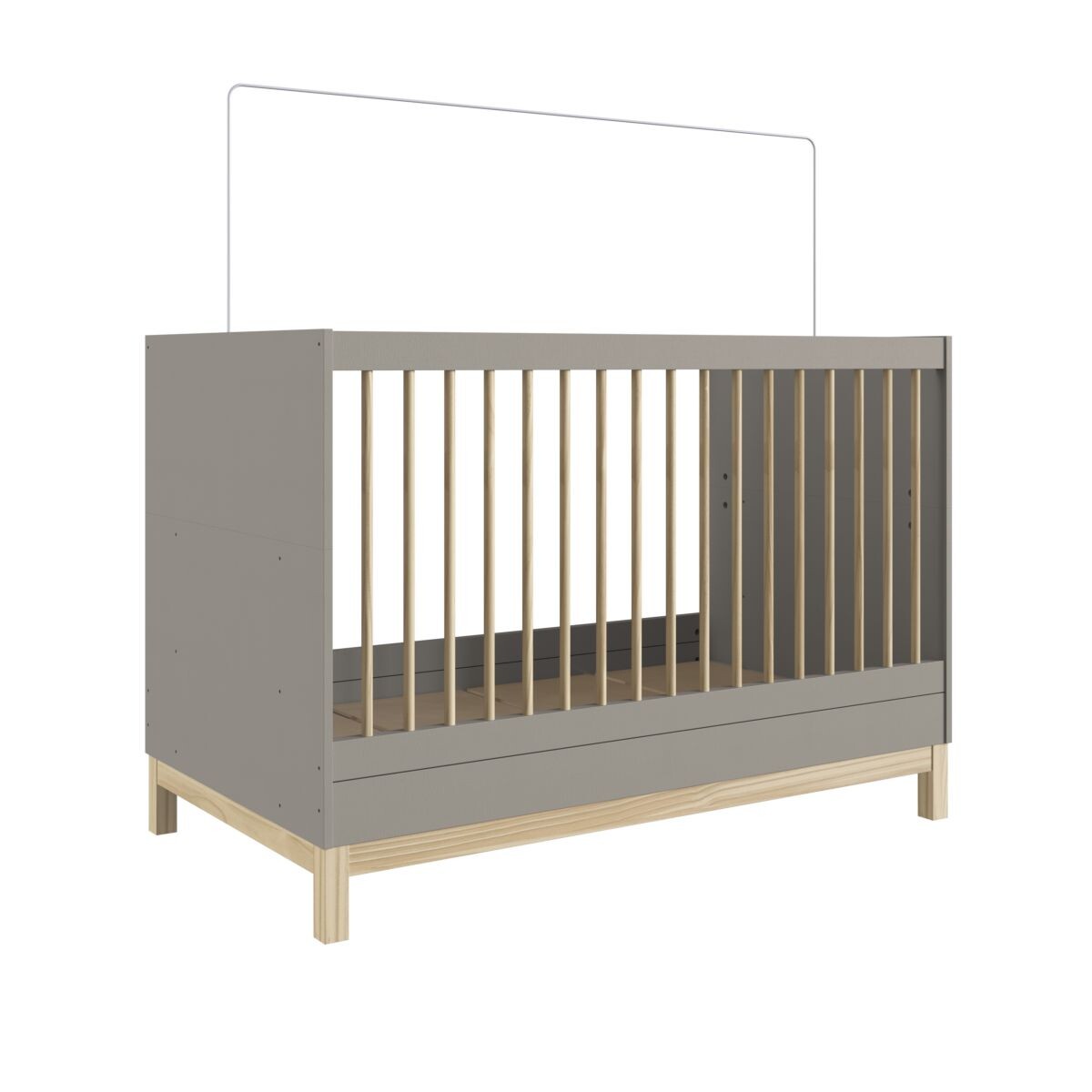 Cuna Lille 3 En 1 Gris - CUNA BEBE LILLE 3 EN 1 GRIS 