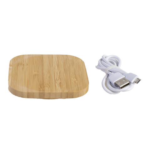 CARGADOR INALÁMBRICO C NATURAL/BEIGE MADERA W001