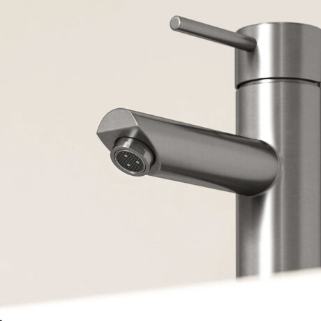 LAVATORIO MONOCOMANDO SATINADO-CEPILLADO VISEU GRIS-BRUSHED NICKEL
