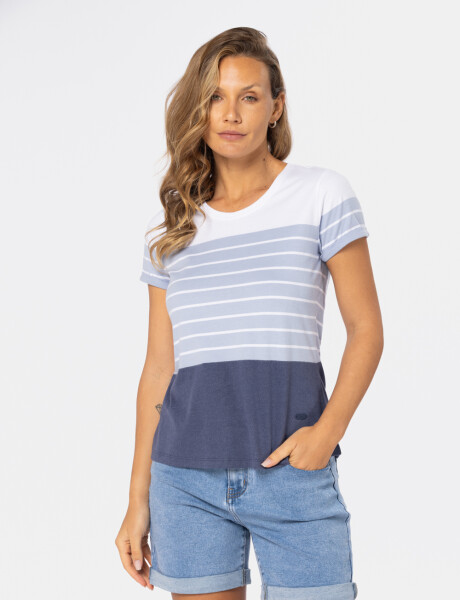 REMERA RAYADA Blanco