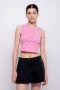 TOP LEONARDA Rosa Hibisco