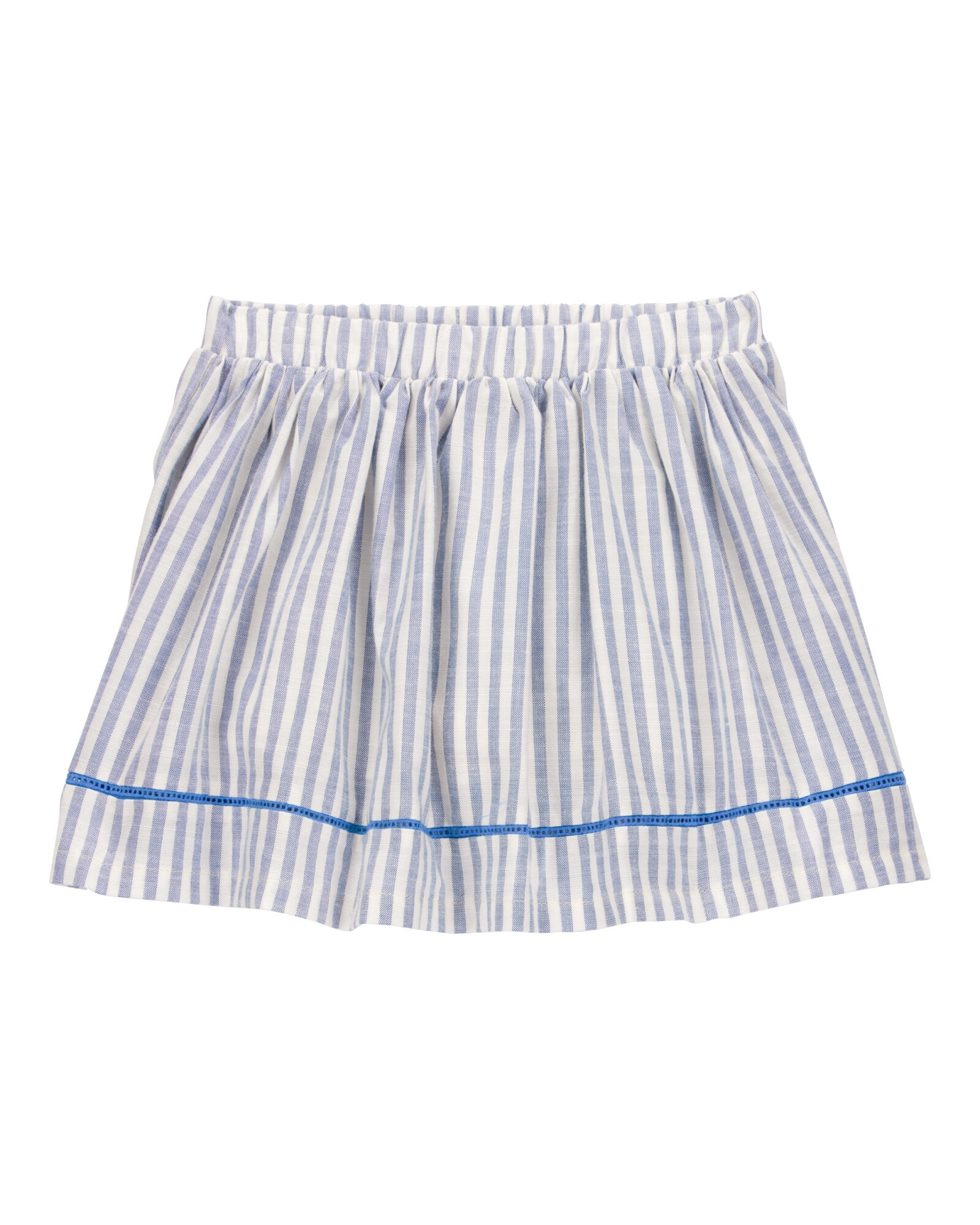 Pollera short de viscosa, diseño a rayas Pollera short de viscosa, diseño a rayas