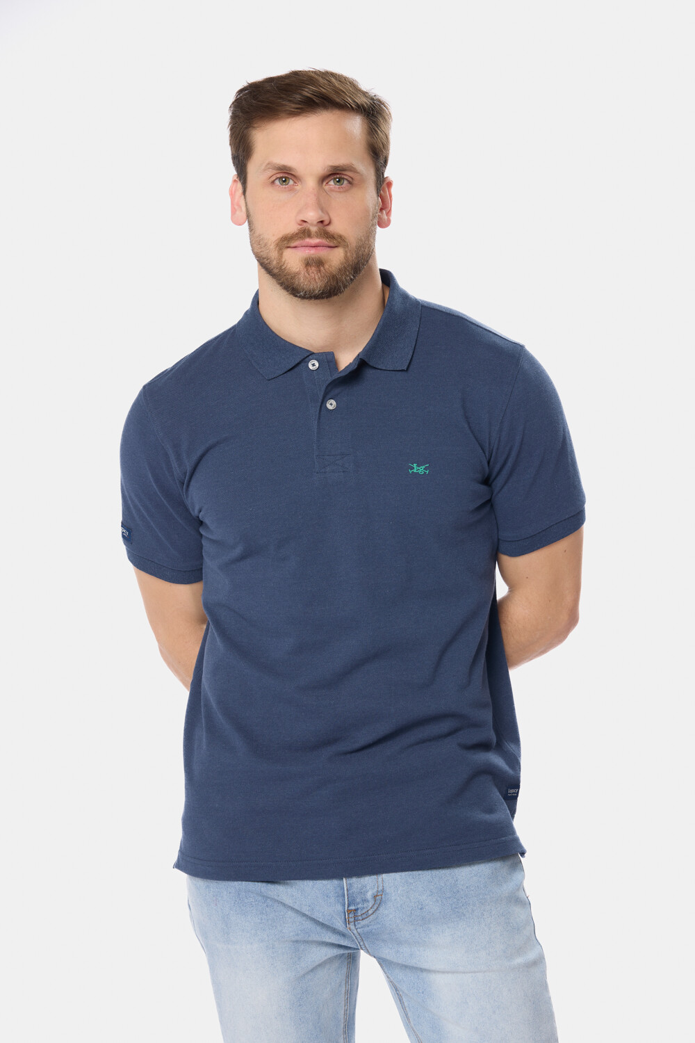 REMERA POLO LISA PIQUÉ Denim