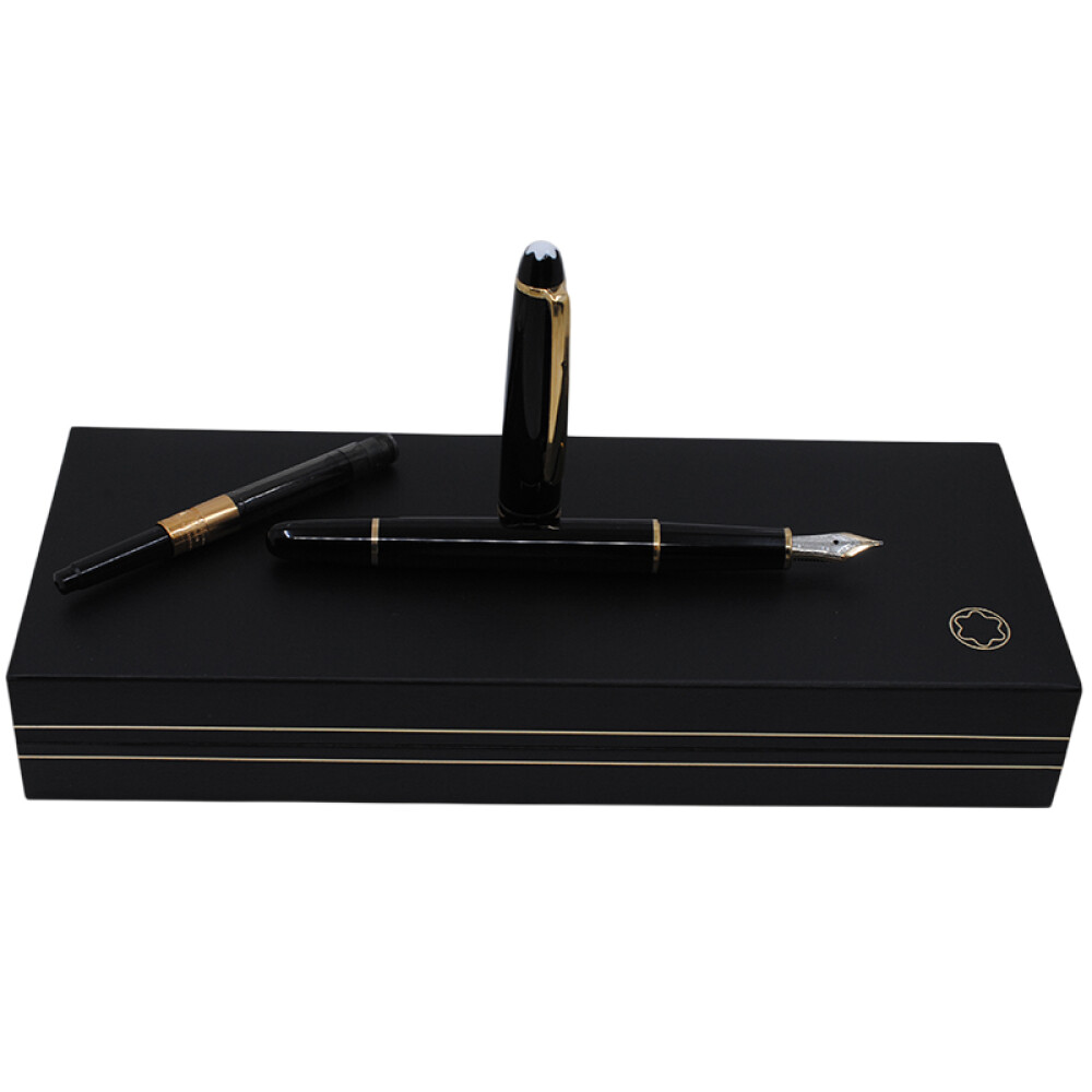 Pluma estilográfica Montblanc Meisterstuck usada con caja y papeles Pluma estilográfica Montblanc Meisterstuck usada con caja y papeles
