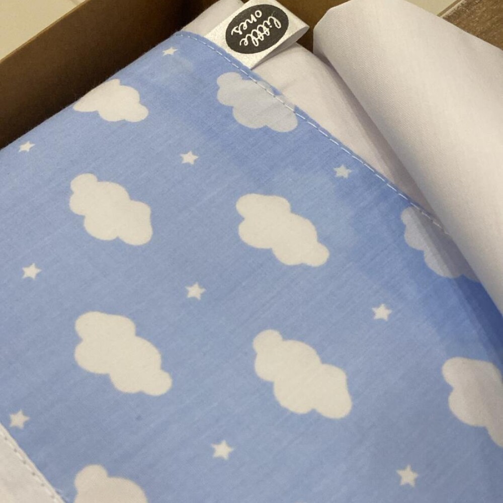Sabanas minicuna colecho Little Ones Nubes celeste