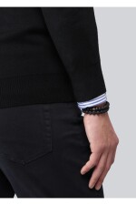 Campera tejida con cierre Arrow NEGRO