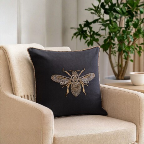 ALMOHADON GLITTER BEE NEgro - -