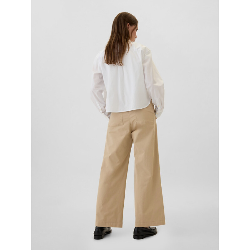 V-EASY WIDE LEG KHAKI KHAKI