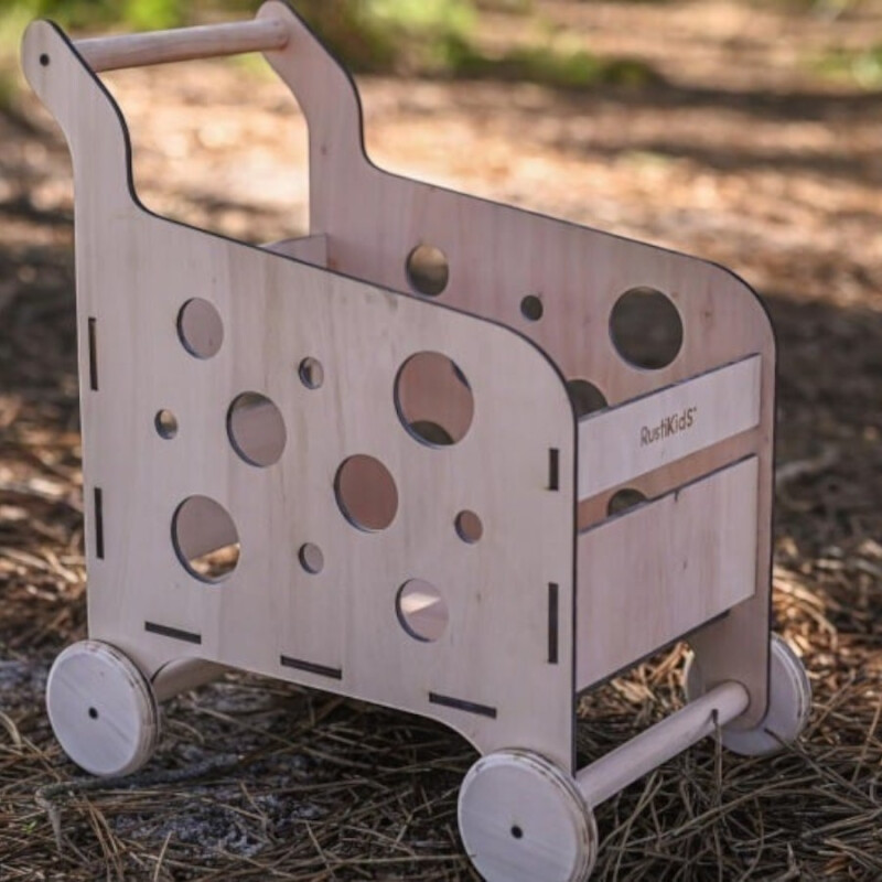 Carrito de Compras de Madera RustiKids Carrito de Compras de Madera RustiKids
