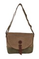 Morral con solapa Marrón con Verde