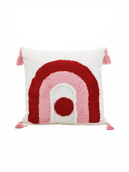 ALMOHADON ARCOIRIS ROSADO