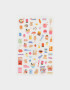 Stickers y Album Stickers Vinilo Set De Mini Stickers Korean Food - Combinacion Multicolor