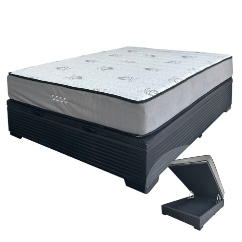 Sommier MEGA DENSIDAD Box Baúl – Reversible con Refuerzo Grauniert® 2 Plazas 138 cm
