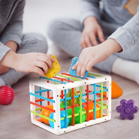 Juego Caja Didáctica Estimulación Motriz +12 Pz Bebé Huanger Multicolor