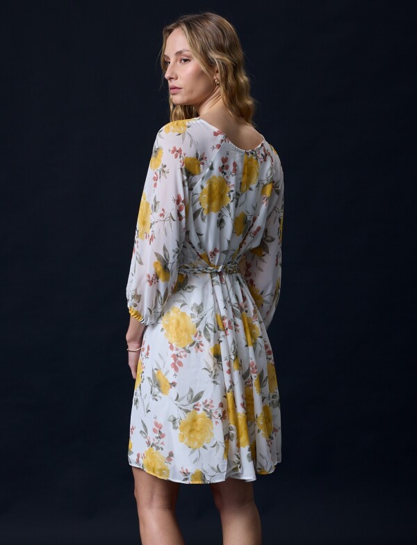 Vestido Lazo Printed BLANCO/MULTI